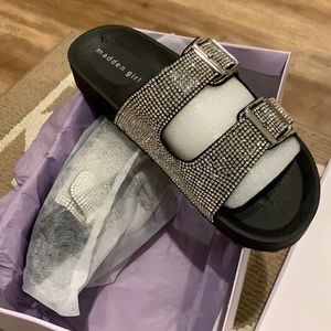 NEW Black Rhinestone Slides